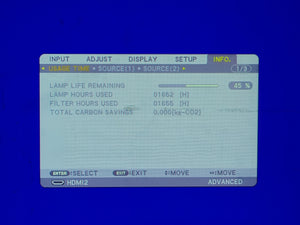 NEC PA622U 6,200 Lumens WUXGA 3-Chip DLP Projector (1652 Hours) NO LENS