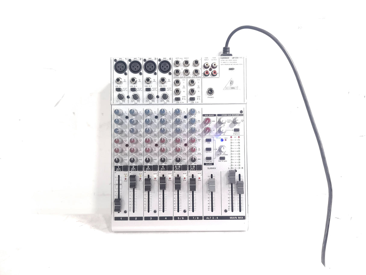 Behringer UB1204-PRO Ultra-Low Noise Design 12-Input 2/2-Bus Mixer w/Mic Preamplifiers in DoskoSport Carrying Case