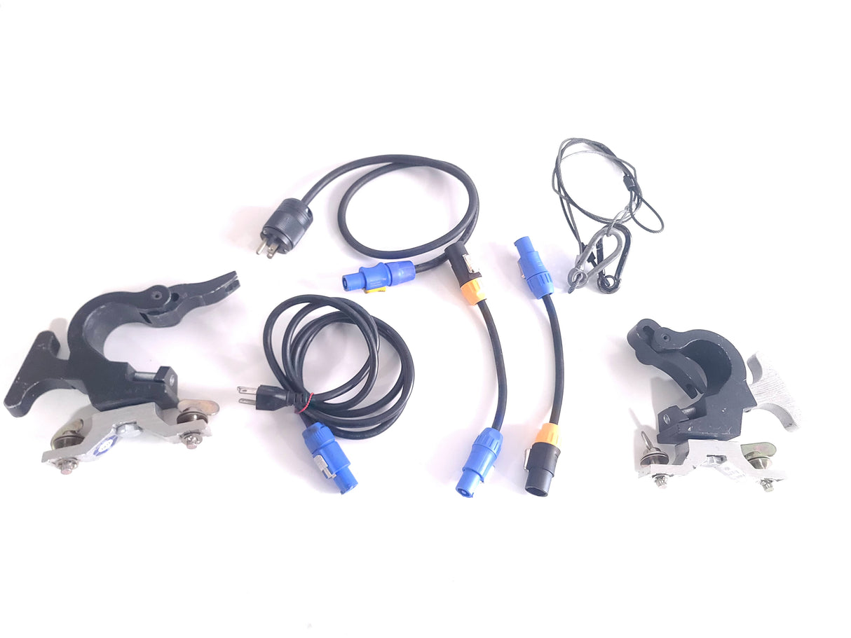 Martin MAC Viper Profile (1644 Total Lamp Hours), (2) Mounting Clamps, (2) Safety Cables, & (6) Cables in Wheeled Road Case