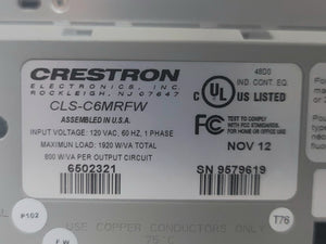 Crestron CLS-C6MRFW Lighting Controller