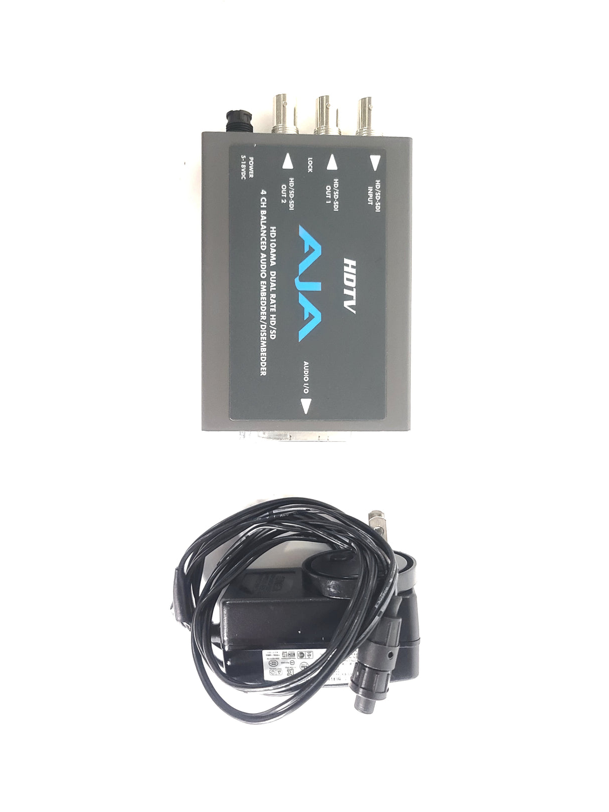 (2) AJA HD10AMA Dual Rate HD/SD 4 CH Balanced Audio Embedder/ Disembedders