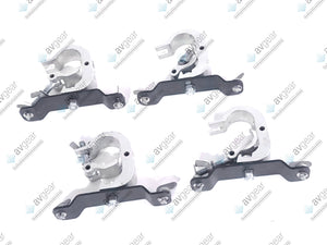 (2) High End Systems Solawash 19 LED Moving Head Light w/ (4) Mounting Brackets, (2) PSU Cables & (2) Safety Cables in Wheeled Hard Case