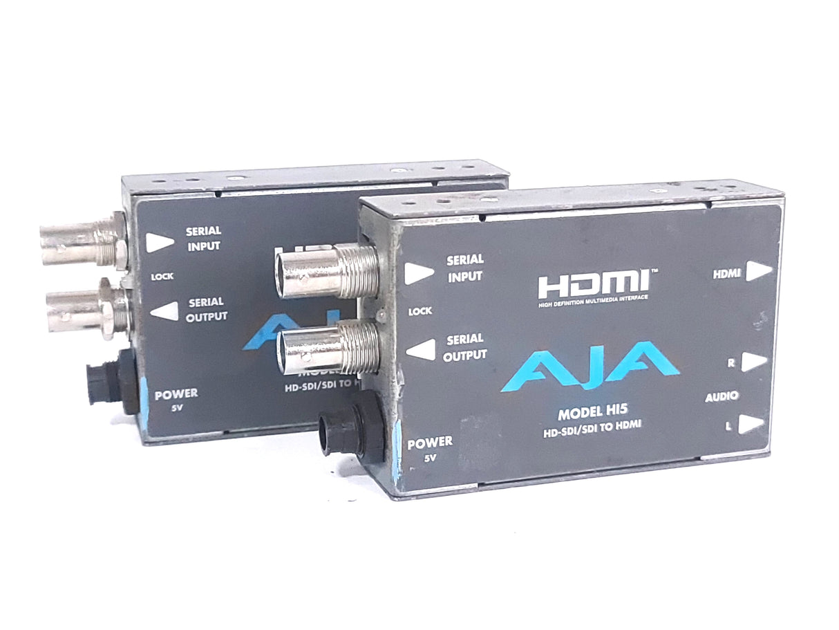 (2) AJA HI5 HD-SDI/SDI to HDMI Converter