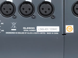 Allen & Heath GL2800 Analog Mixing Console w/ RPS11 Power Supply