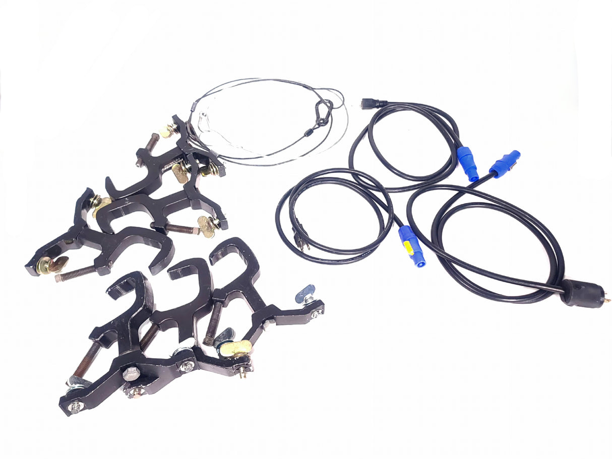 (3) Chauvet Legend P230SR Beam Moving Head Lights (1100,1159 ,1030 Hours)  w/ (6) Mounting Brackets, (3) Safety Cable, in Wheeled Road Case