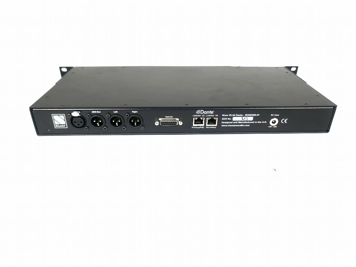 Nixer RL64 Dante Patch Panel w/ LCD Screen