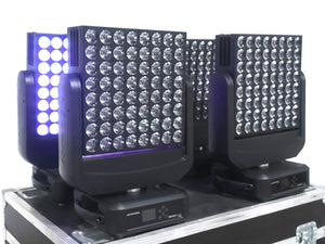 (4) Ayrton Dream Panel Twin Moving LED Lights w/ (4) PSU Cables in Wheeled Hard Case