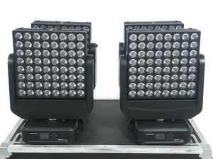 (4) Ayrton Dream Panel Twin Moving LED Lights w/ (4) PSU Cables in Wheeled Hard Case