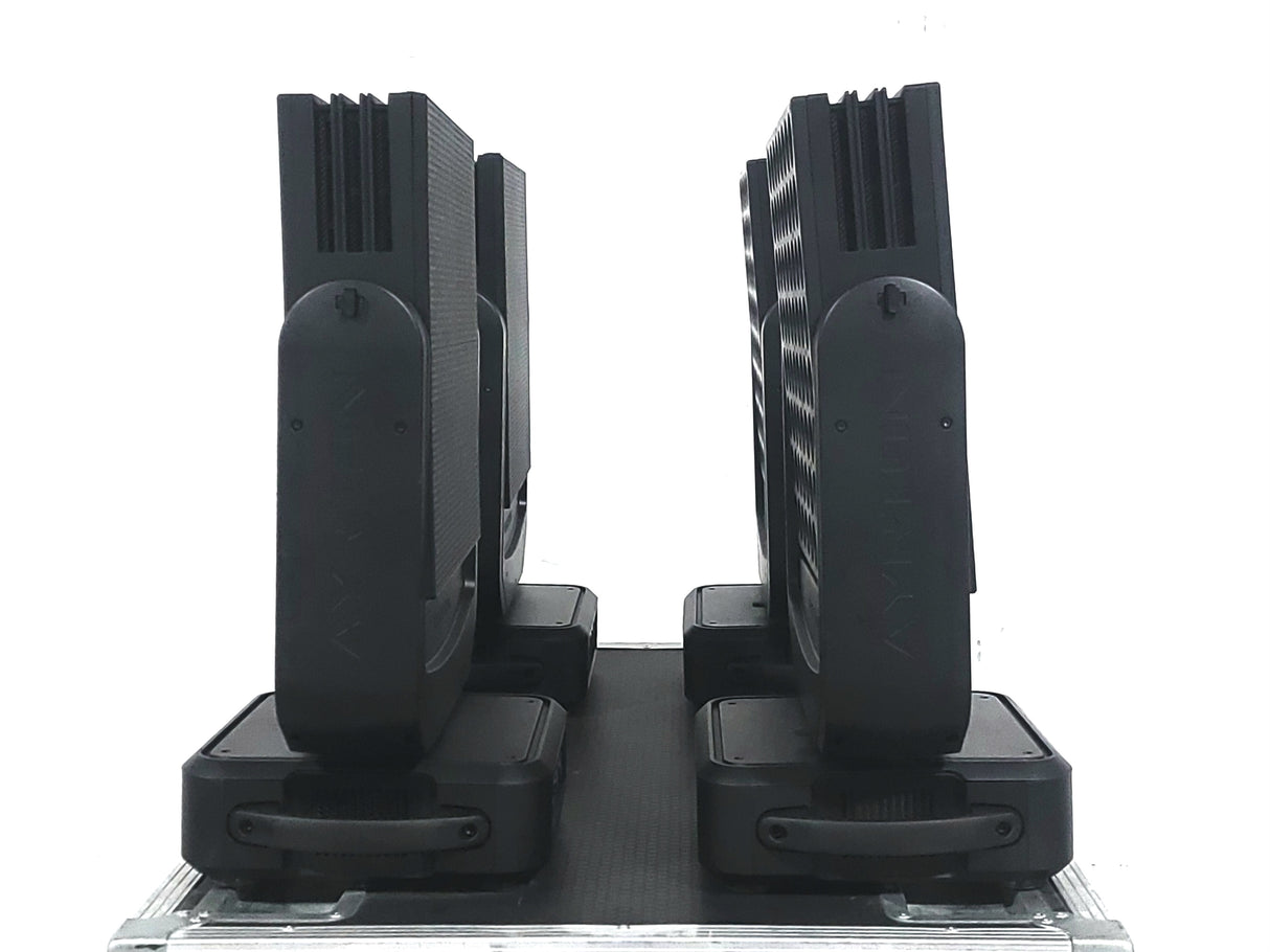 (4) Ayrton Dream Panel Twin Moving LED Lights w/ (4) PSU Cables in Wheeled Hard Case