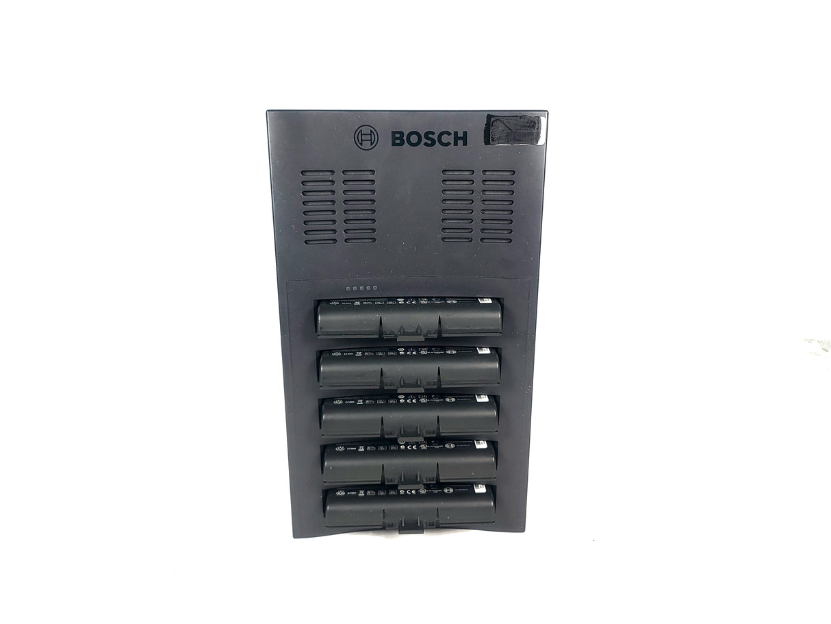 (10) Bosch DCN-WD-D Wireless Discussion Unit + (2) DCNM‑WCH05 Charger w/ 10 Battery Packs in Wheeled Hard Case