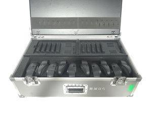 (10) Bosch DCN-WD-D Wireless Discussion Unit + (2) DCNM‑WCH05 Charger w/ 10 Battery Packs in Wheeled Hard Case