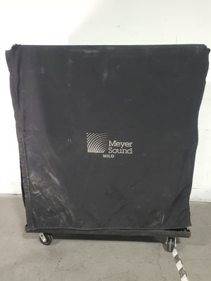 (4) Meyer Sound MILO Line Array Speakers (NEED REPAIRS) w/ Dolly and Soft Cover