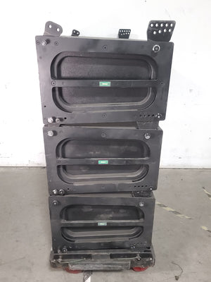 (3) Meyer Sound MILO Line Array Speakers (NEED REPAIRS) w/ Dolly and Soft Cover