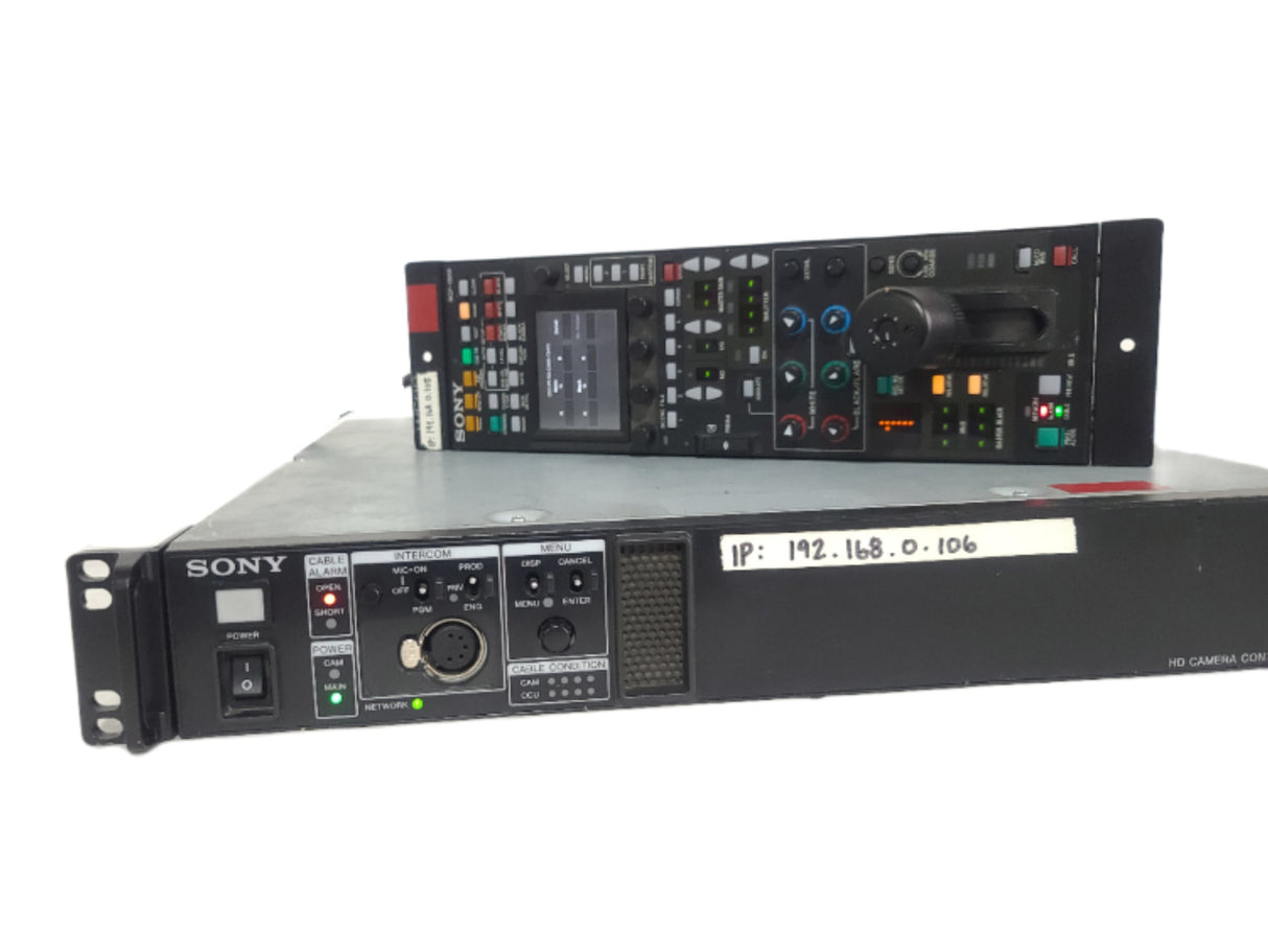 Sony HSC-100R HD/SD Digital Triax Broadcast Camera Chain (NO LENS) w/ Accessories in Wheeled Road Case