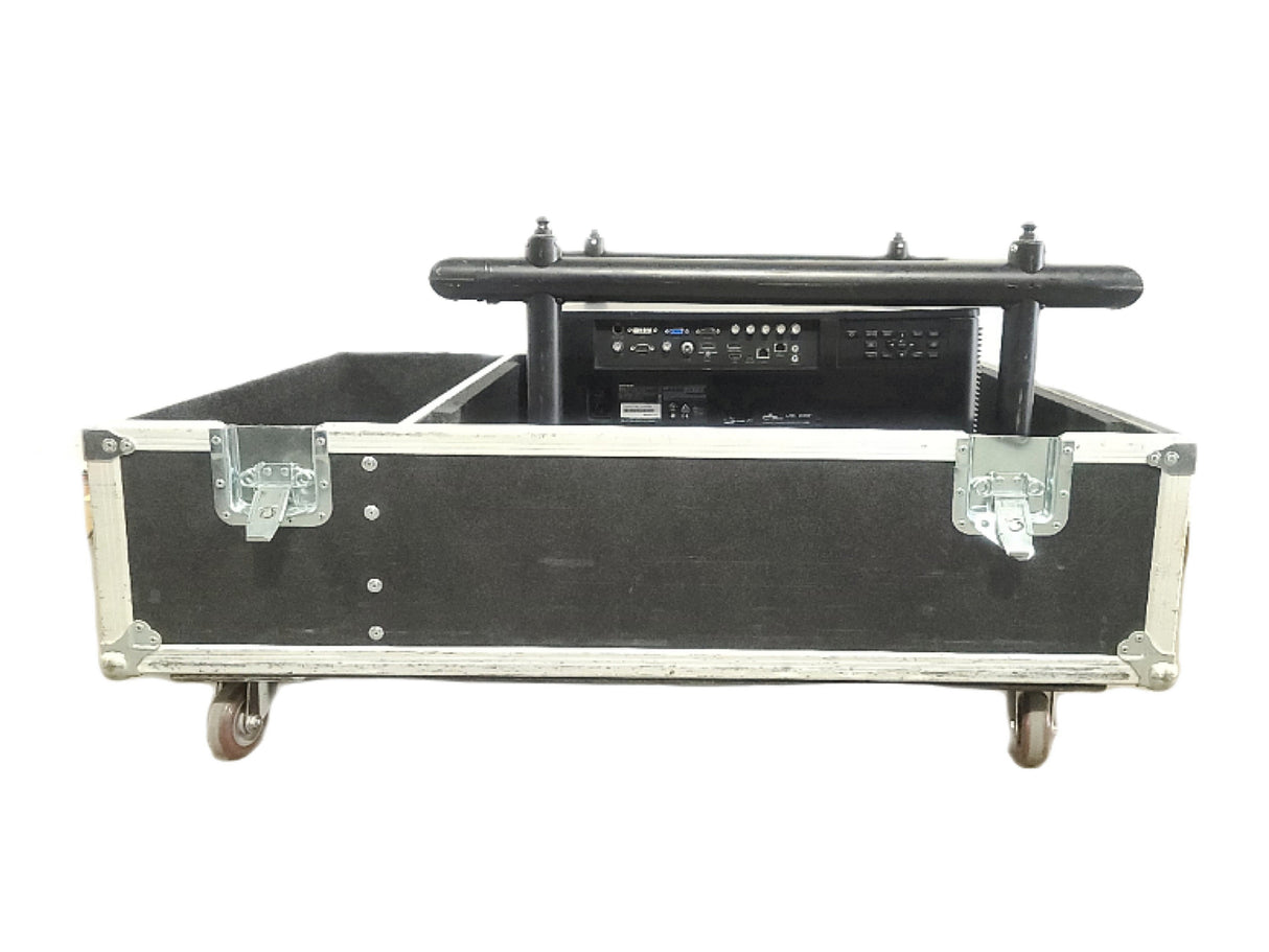 Christie D12HD-H (Lamp 1 729, Lamp 2 815 Hours) 10,000 Lumens HD 0.95" DLP x 1 1080P Large Venue Projector (NO LENS) In Wheeled Road Case