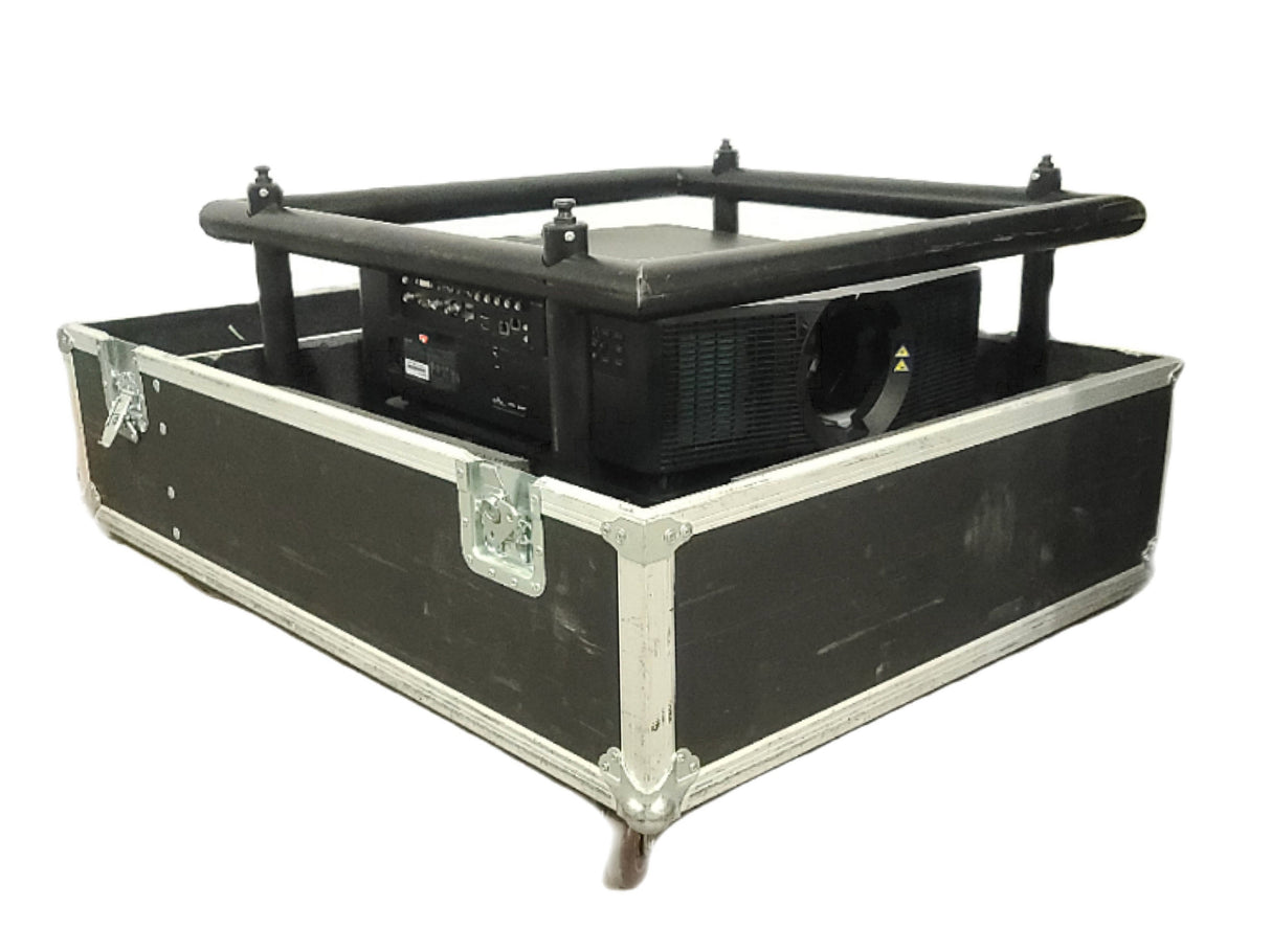 Christie D12HD-H ( [2] 1243 Lamp Hours) 10,000 Lumens HD 0.95" DLP x 1 1080P Large Venue Projector (NO LENS) In Wheeled Road Case