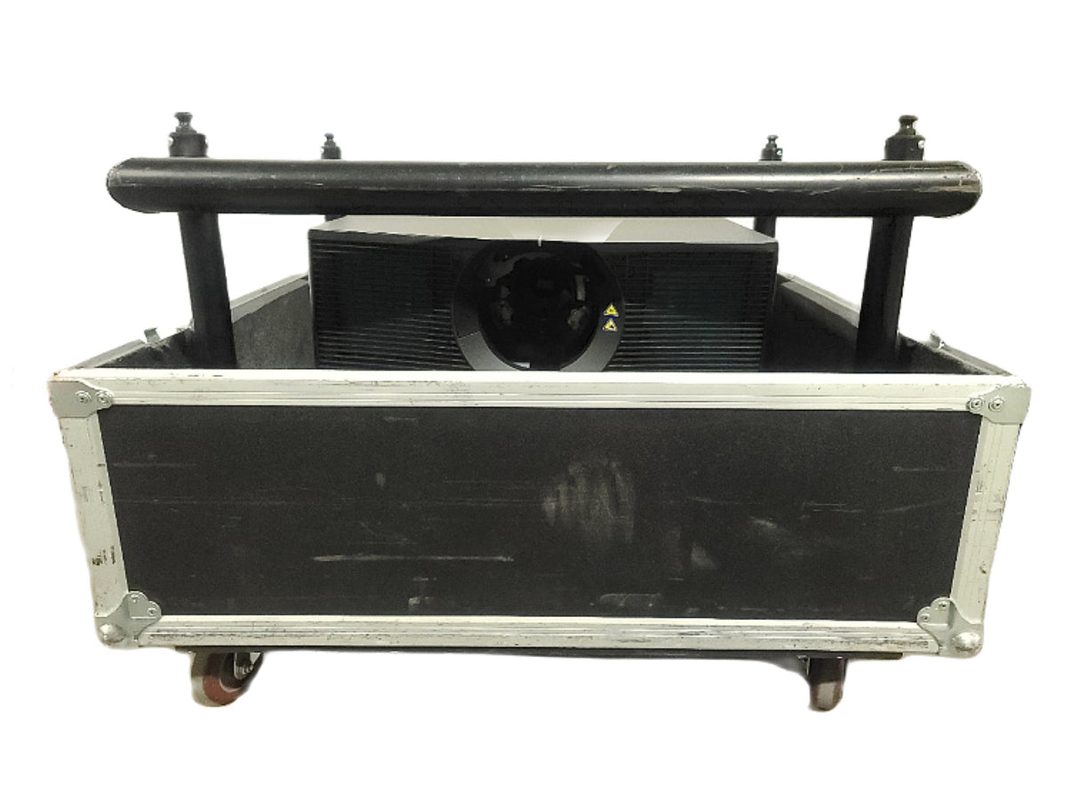 Christie D12HD-H ( [2] 1243 Lamp Hours) 10,000 Lumens HD 0.95" DLP x 1 1080P Large Venue Projector (NO LENS) In Wheeled Road Case