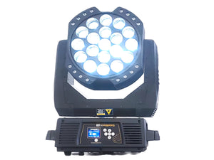 High End Systems Solawash 19 LED Moving Head Light w/ (2) Mounting Brackets, PSU Cables & Safety Cables in Wheeled Hard Case