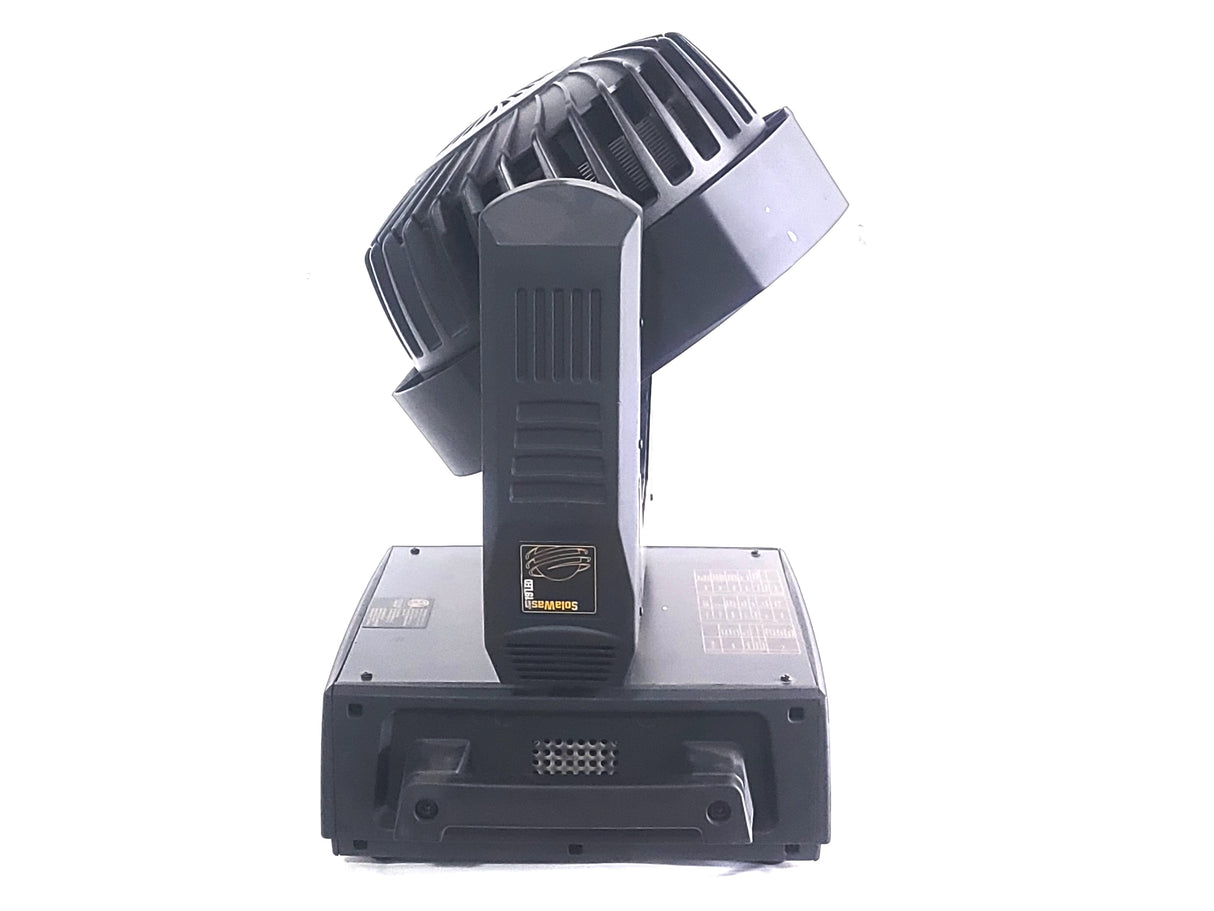 High End Systems Solawash 19 LED Moving Head Light w/ (2) Mounting Brackets, PSU Cables & Safety Cables in Wheeled Hard Case