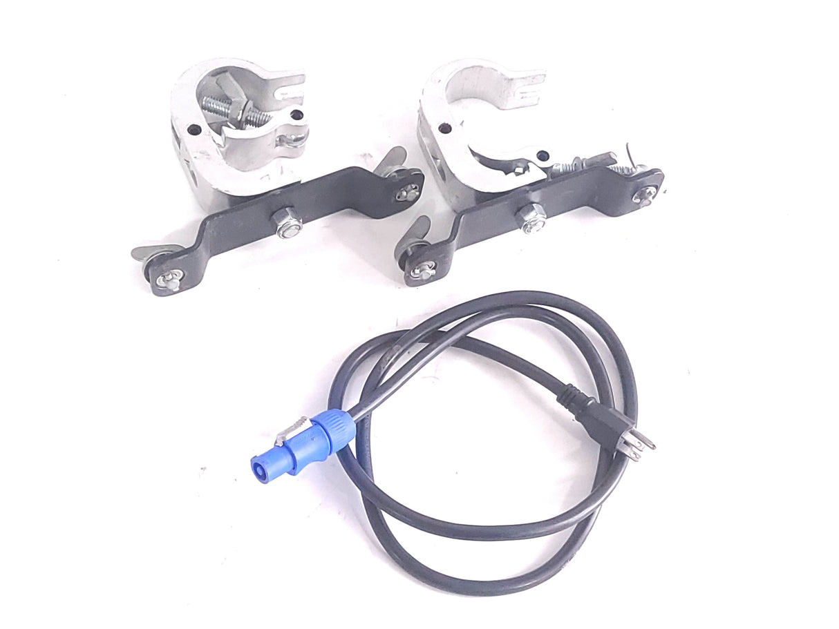 High End Systems Solawash 19 LED Moving Head Light w/ (2) Mounting Brackets, PSU Cables & Safety Cables in Wheeled Hard Case