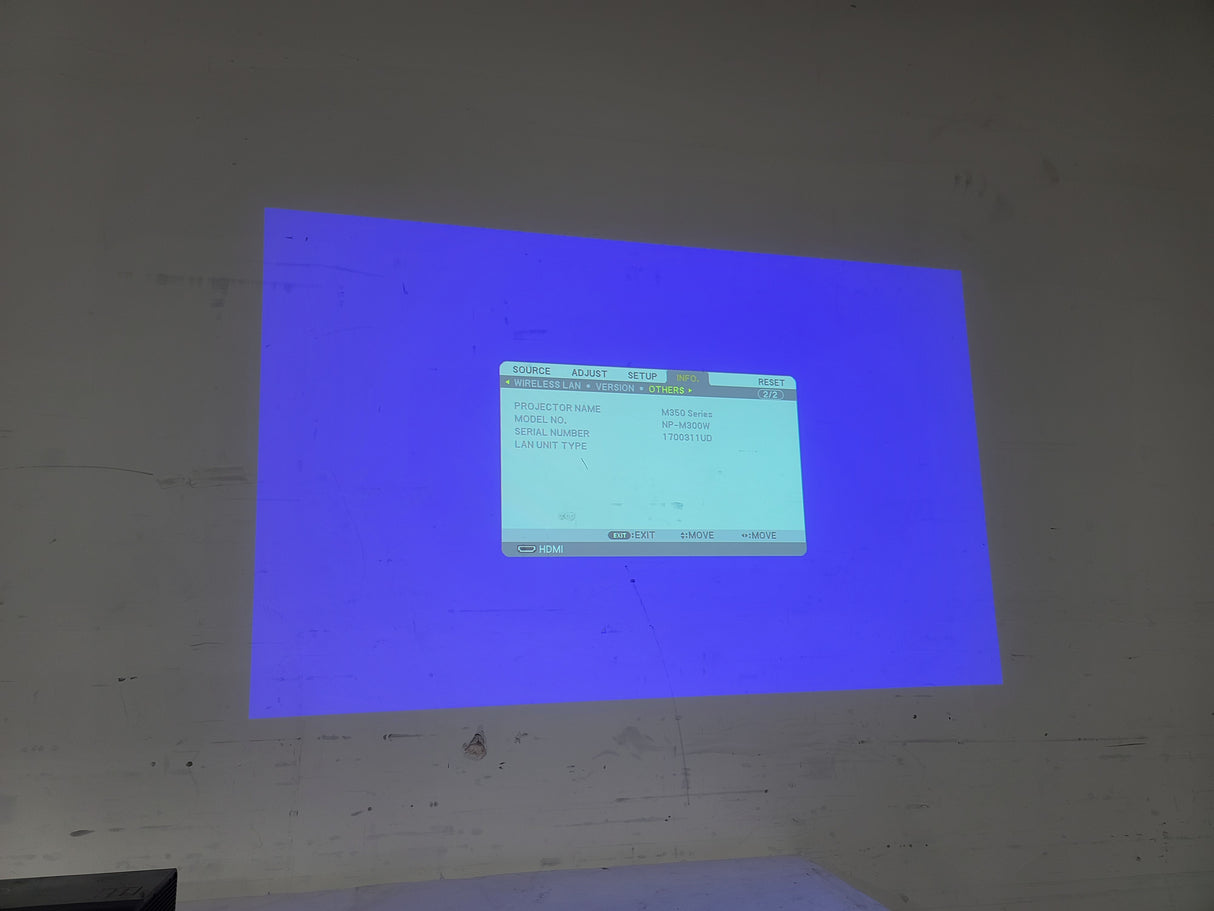 (2) NEC NP-M300W 3,000 Lumens WXGA 0.59" 3LCD Portable LCD Projector