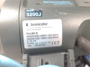 Broncolor 32.116.01-16 Pulso G 3200 J Focusing Lamphead with 16' Cord w/ Speed Ring