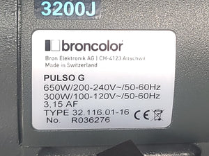 Broncolor 32.116.01-16 Pulso G 3200 J Focusing Lamphead with 16' Cord