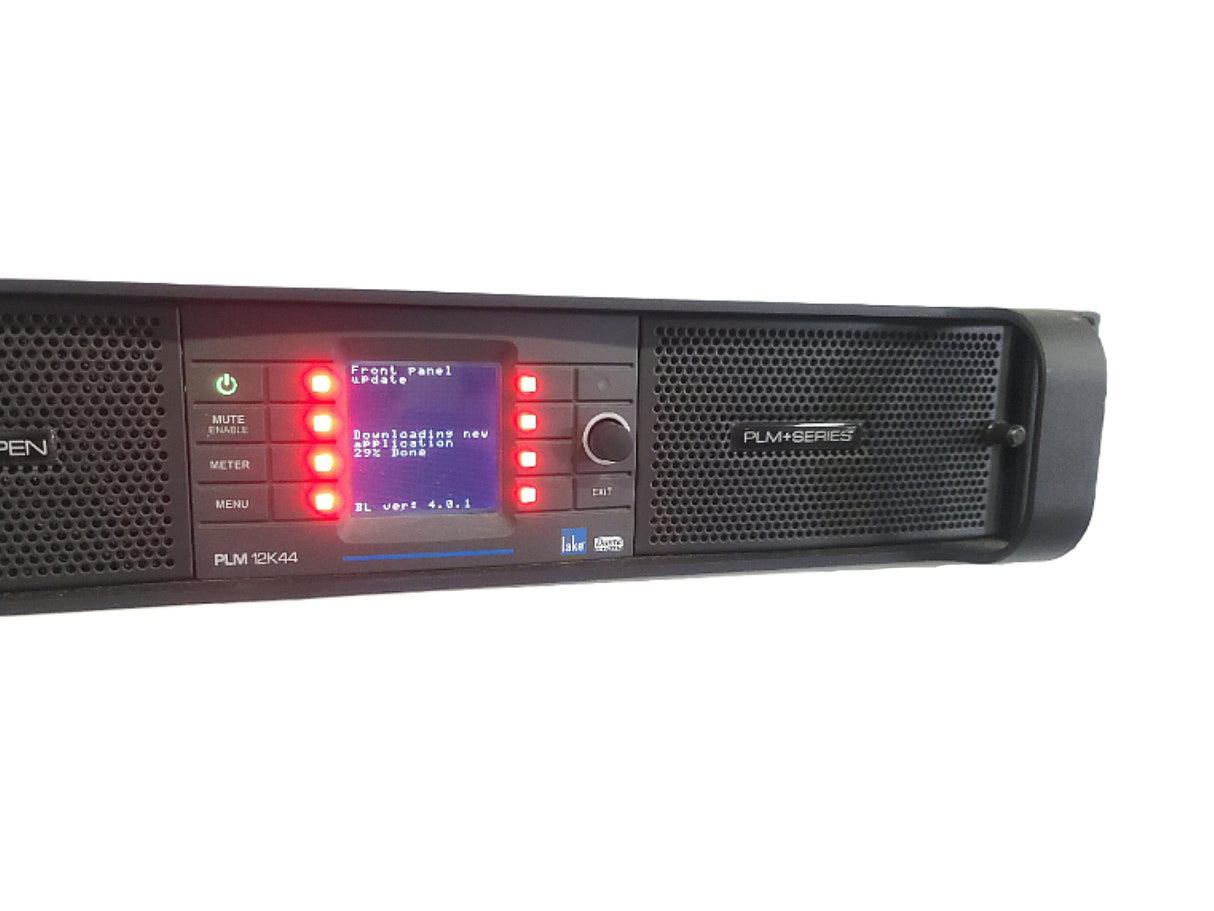 Lab Gruppen PLM 12K44 SP_002 12,000 Watt Amplifier with 4 Flexible Output Channels on SpeakON Connectors, LAKE Digital Signal Processing and Digital Audio Networking for Touring Applications