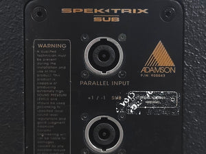 Adamson SpekTrix Dual 18" Compact Passive Sub-Bass w/ Wheeled Dolly