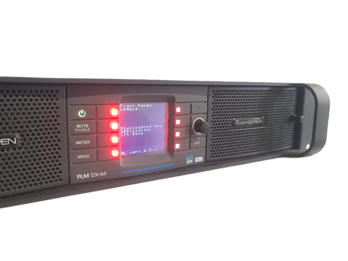 Lab Gruppen PLM 12K44 SP_002 12,000 Watt Amplifier with 4 Flexible Output Channels on SpeakON Connectors, LAKE Digital Signal Processing and Digital Audio Networking for Touring Applications