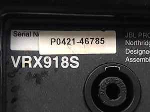 JBL VRX918S 18" Passive Subwoofer