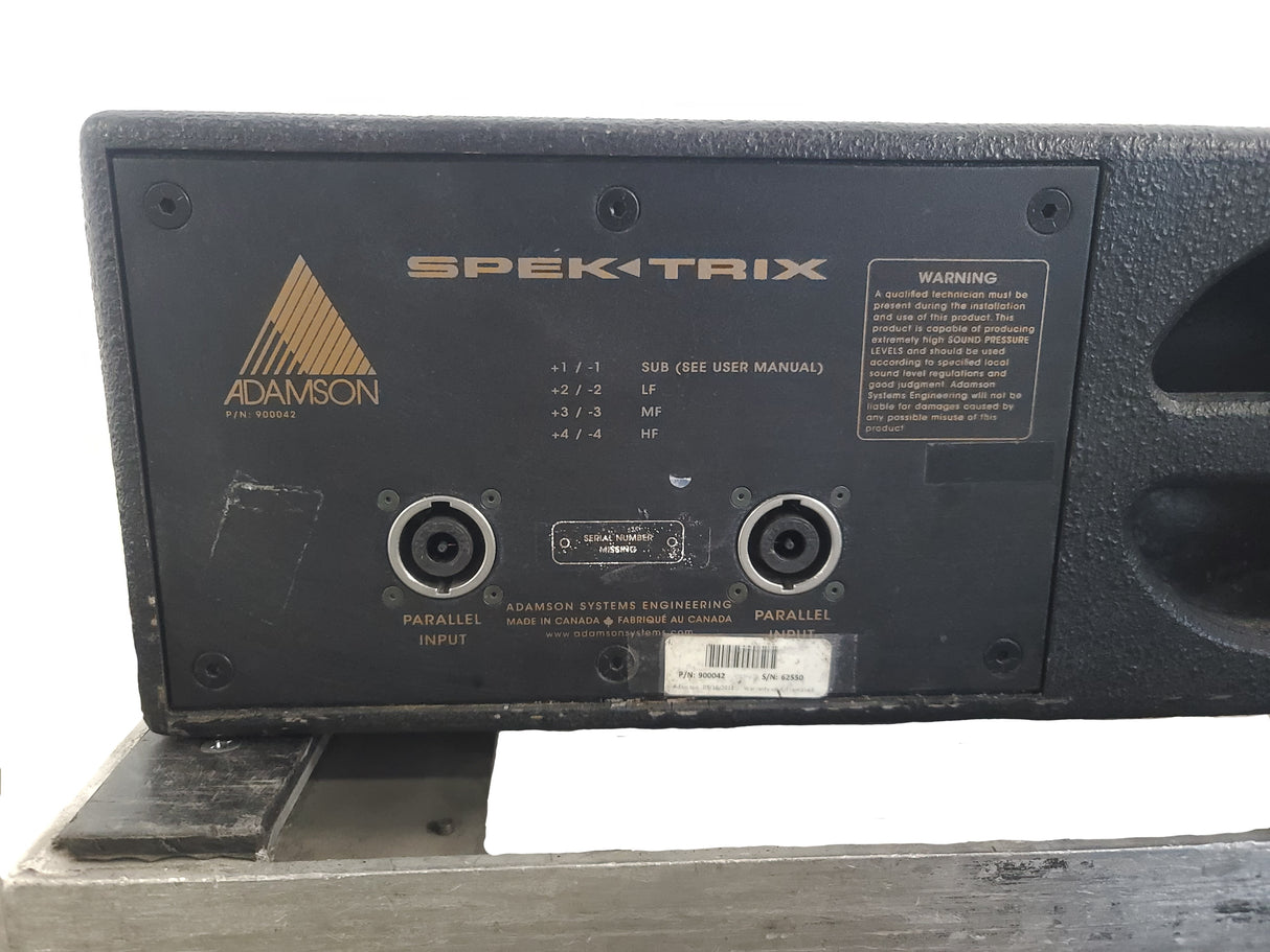Adamson SpekTrix 3-way Passive Loudspeaker w/ Dolly & Cover
