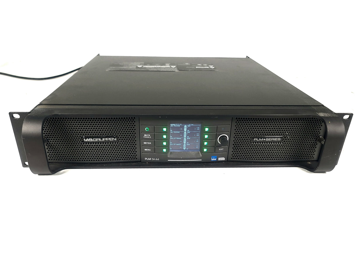 Lab Gruppen PLM5K44 BP 5,000 Watt Amplifier w/ 4 Flexible Output Channels, Lake Digital Signal Processing and Digital Audio Networking for Touring Applications