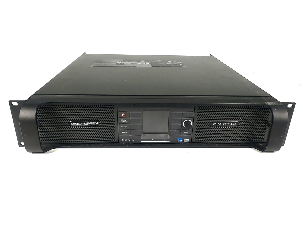 Lab Gruppen PLM5K44 BP 5,000 Watt Amplifier w/ 4 Flexible Output Channels, Lake Digital Signal Processing and Digital Audio Networking for Touring Applications