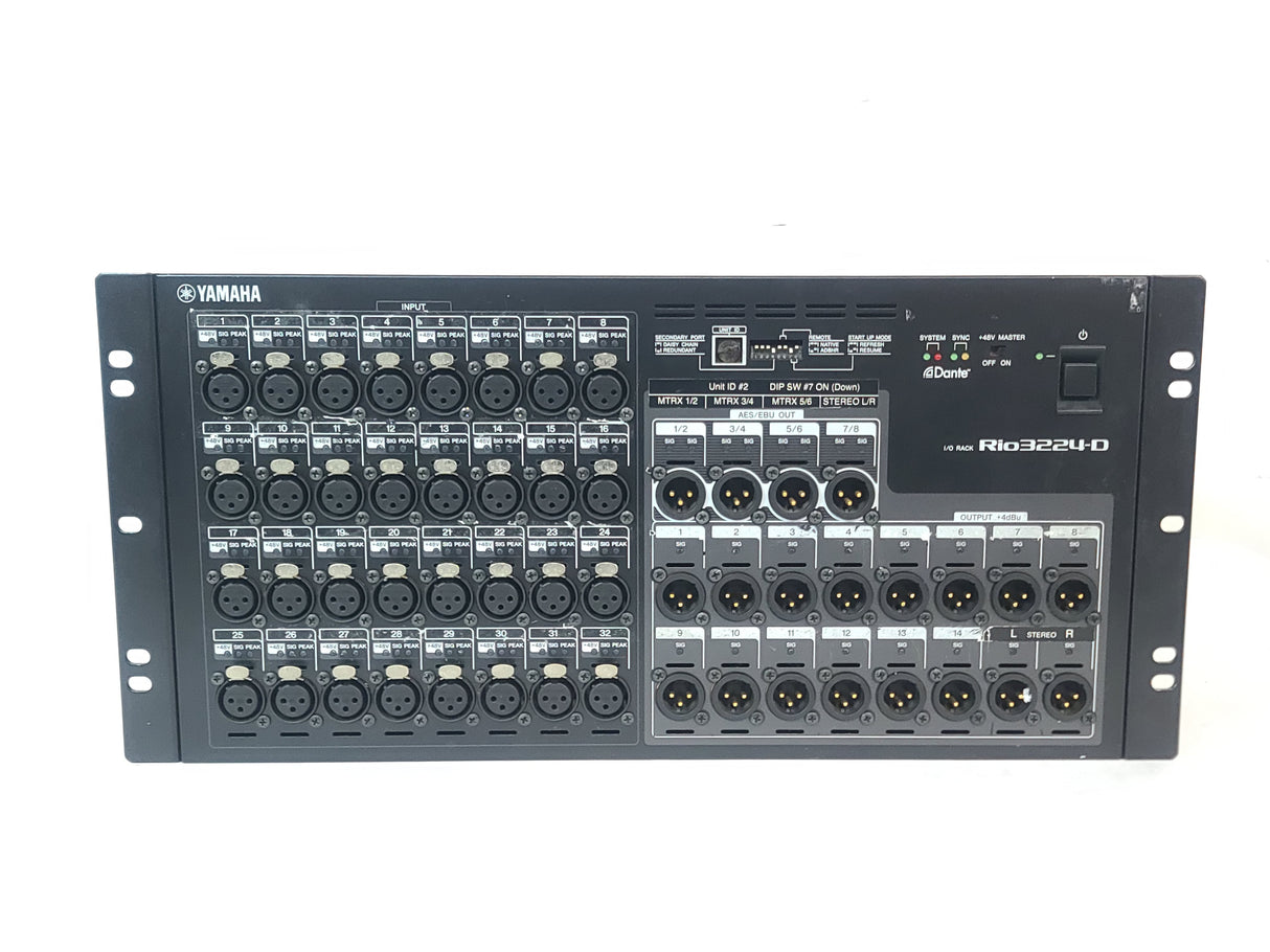 Yamaha Rio3224-D Input/Output Rack with Dante Connectivity