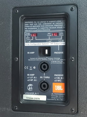 JBL VRX932LA 12" Passive Line Array Speaker