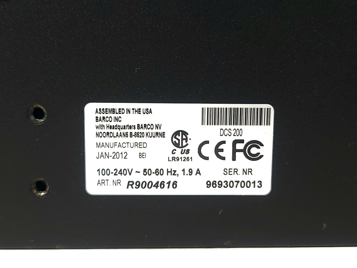 Barco DCS-200 Dual-Channel Presentation Switcher