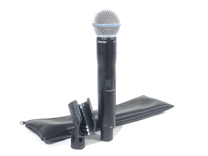 Shure UR2-H4 Handheld Wireless Transmitter (H4:518-578MHz) w/ BETA 58A Mic Capsule & Mic Clip in Soft Pouch