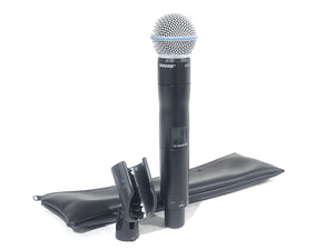 Shure UR2-H4 Handheld Wireless Transmitter (H4:518-578MHz) w/ BETA 58A Mic Capsule & Mic Clip in Soft Pouch