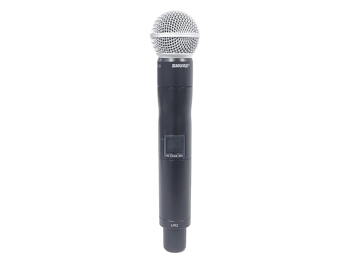 Shure UR2-H4 Handheld Wireless Transmitter (H4:518-578MHz) w/ BETA 58A Mic Capsule & Mic Clip in Soft Pouch