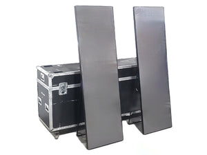 (2) TRT Transtech 1.9 LED iPoster Screens w/ Soft Carry Bags in Wheeled Road Case