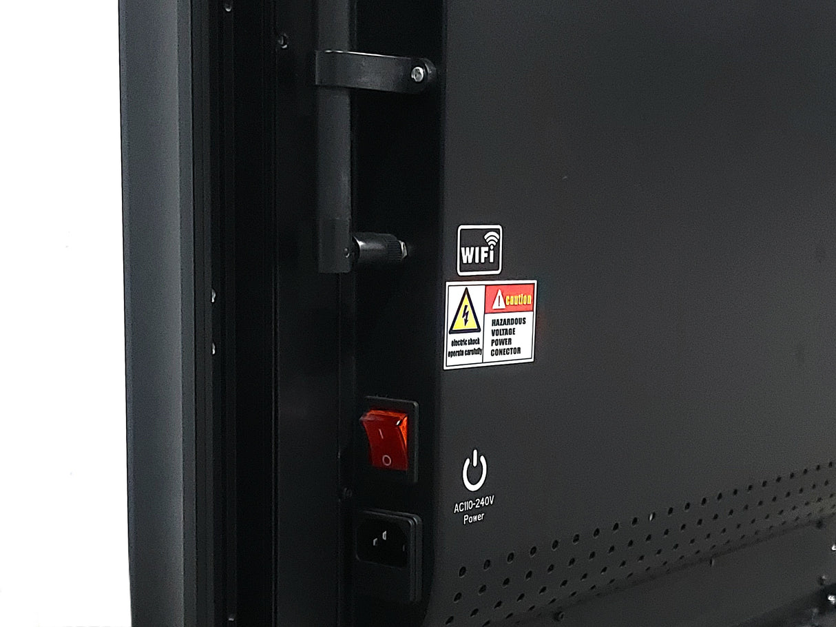 (2) TRT Transtech 1.9 LED iPoster Screens w/ Soft Carry Bags in Wheeled Road Case