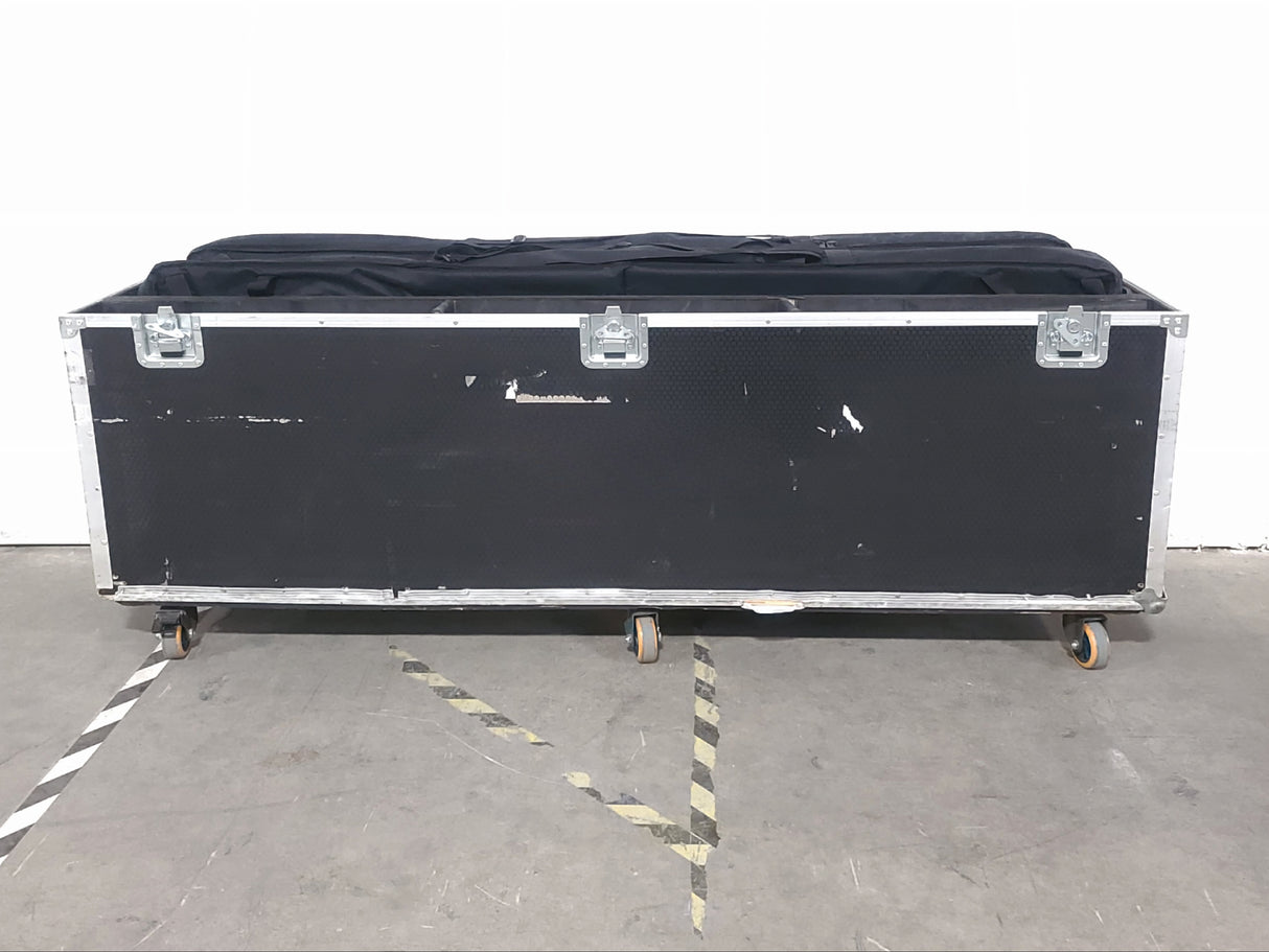 (2) TRT Transtech 1.9 LED iPoster Screens w/ Soft Carry Bags in Wheeled Road Case