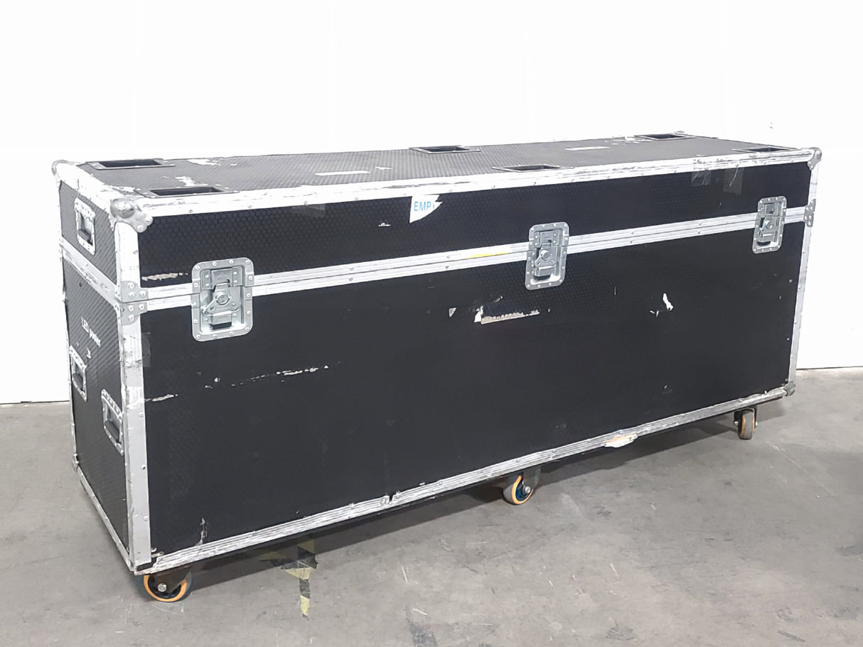 (2) TRT Transtech 1.9 LED iPoster Screens w/ Soft Carry Bags in Wheeled Road Case