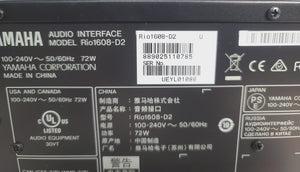 YAMAHA Rio1608-D2 Audio Interface In Original Box