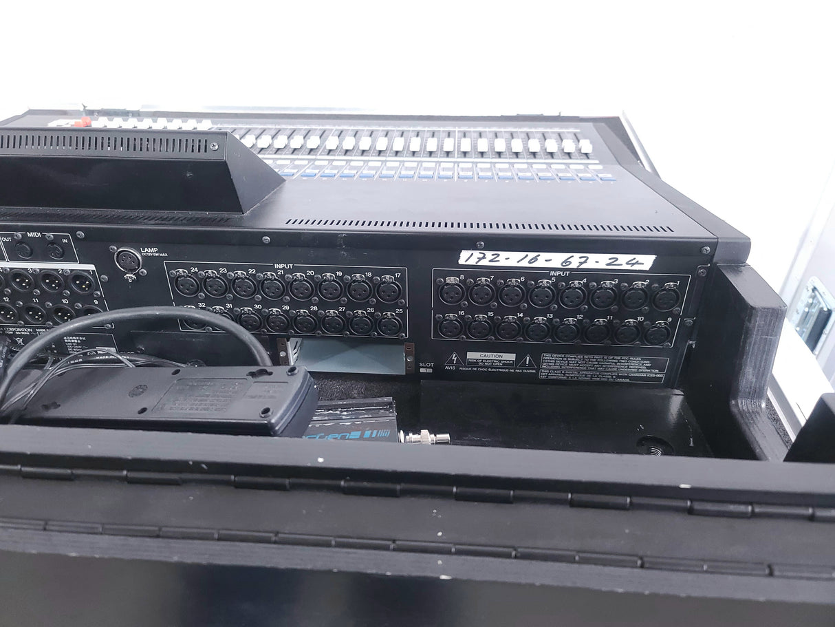 Yamaha LS9 32-Ch Digital Mixing Console w/ SyncGen Word Clock Sample Rate Generator in Wheeled Road Case