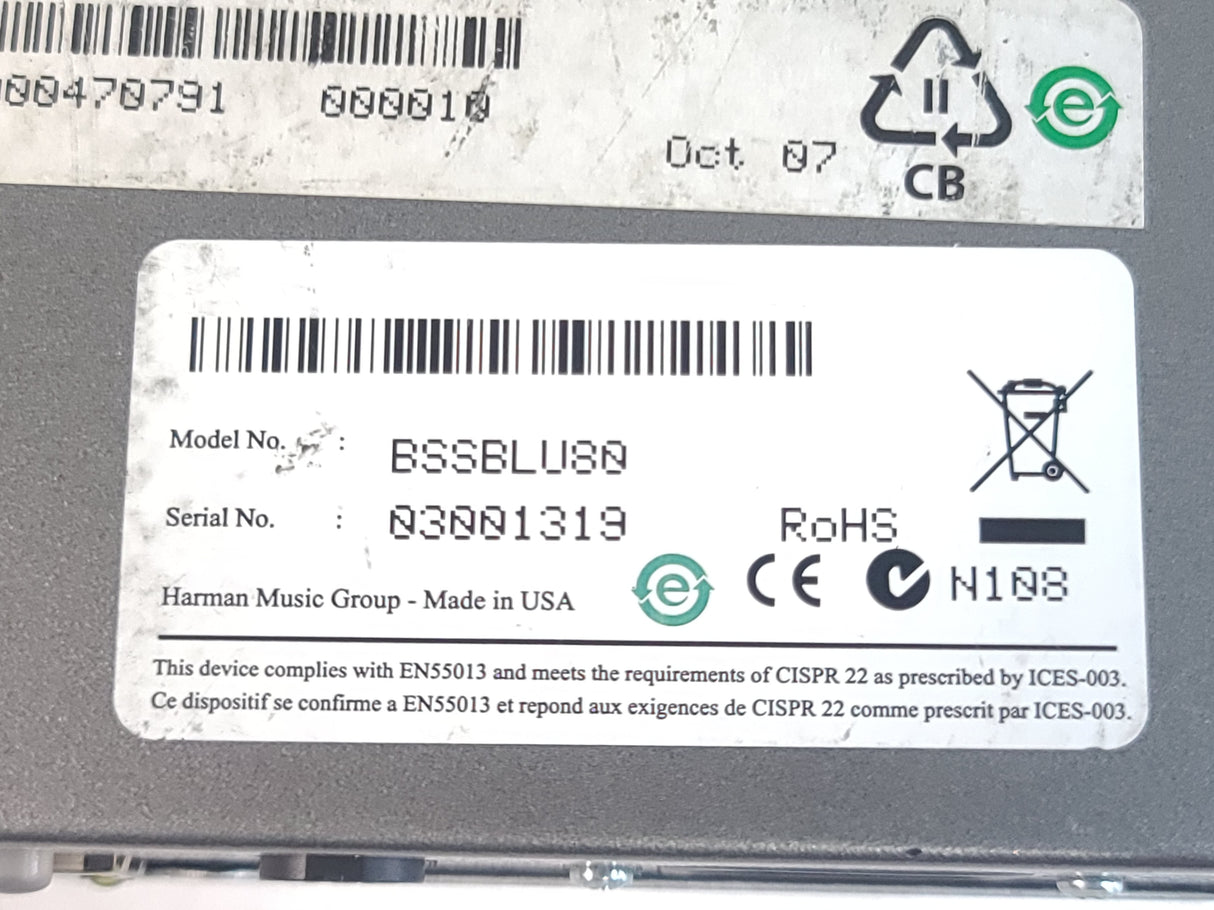 BSS Audio Soundweb BLU-80 Signal Processor