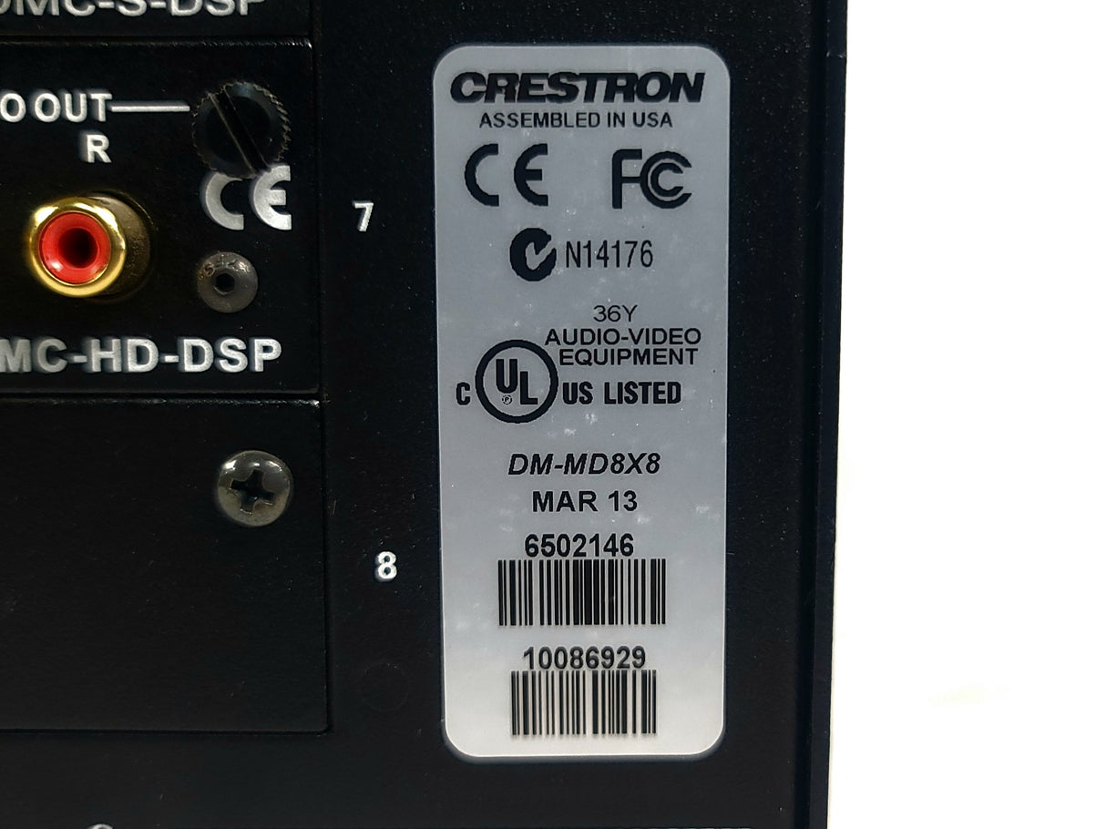 Crestron DM-MD8X8 8x8 DigitalMedia Switcher