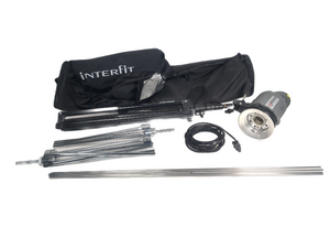 Interfit INT194 Stellar X Solarlite w/ Tripod, Reflector, & (2) Retractable Cross Bases in Soft Carry Case (NO BULB)