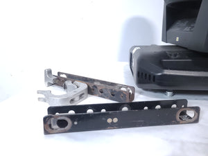 (2) Vari-Lite VLX Wash Moving Head Lights w/ (4) Mounting Brackets & Mounting Clamp in Wheeled Road Case